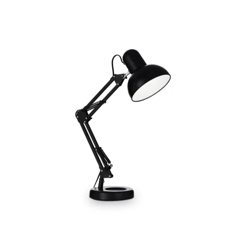 Настольная лампа офисная KELLY TL1 NERO Ideal Lux чёрная 1 лампа, основание чёрное металл в стиле современный 