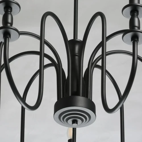 Люстра подвесная Консуэло 614013609 MW-Light без плафона на 9 ламп, основание чёрное в стиле современный  фото 11