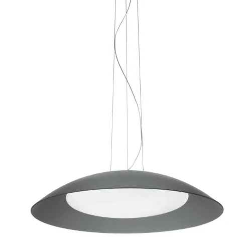 Светильник подвесной LENA SP3 D64 GRIGIO Ideal Lux белый серый на 3 лампы, основание хром в стиле современный 