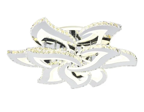 Люстра потолочная с пультом FA1725 Ambrella light прозрачная на 1 лампу, основание хром в стиле современный хай-тек с пультом