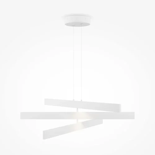 Светильник подвесной LED Origami MOD163PL-L38W4K1 Maytoni белый 1 лампа, основание белое в стиле современный хай-тек линейный