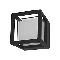 Настенный светильник LED Alceno SL9504.401.01 ST-Luce уличный IP54 чёрный 1 лампа, плафон белый в стиле хай-тек современный LED