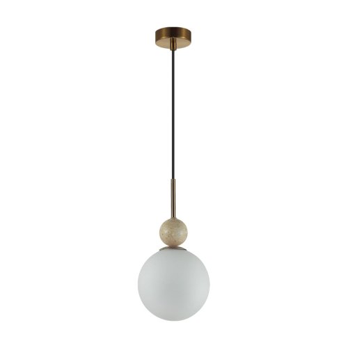 Светильник подвесной Lolla 6625/1A Odeon Light белый на 1 лампу, основание бронзовое в стиле современный классический шар