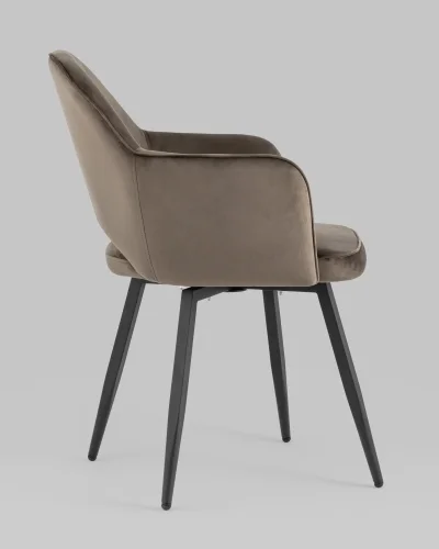 Стул Венера вращающийся, велюр коричневый NP (набор 2шт) УТ000038669 Stool Group, коричневый/велюр, ножки/металл/, размеры - ***** фото 5