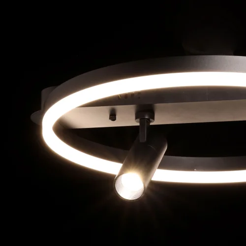 Светильник потолочный LED с пультом Драйв 377013303 DeMarkt чёрный 1 лампа, основание чёрное в стиле хай-тек с пультом фото 4