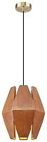 Светильник подвесной 533-726-01 Velante коричневый 1 лампа, основание латунь в стиле кантри современный 