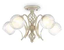 Люстра потолочная TR3066 Ambrella light белая на 5 ламп, основание белое в стиле классический шар