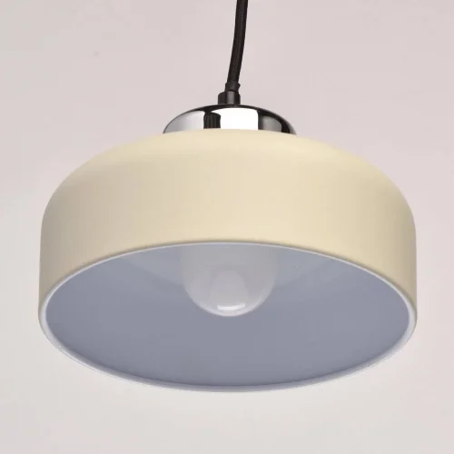Светильник подвесной LED Раунд 636011701 MW-Light бежевый 1 лампа, основание хром в стиле современный  фото 4