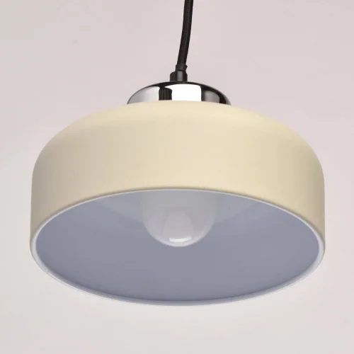 Светильник подвесной LED Раунд 636011701 MW-Light бежевый на 1 лампу, основание хром в стиле современный фото 4