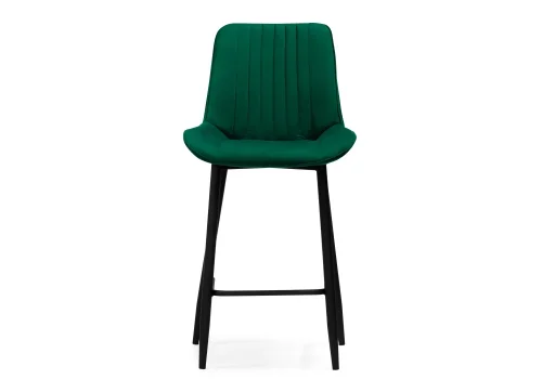 Полубарный стул Седа К зеленый / черный 511172 Woodville, зелёный/велюр, ножки/металл/чёрный, размеры - ****490*570 фото 2