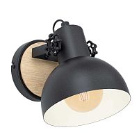 Бра Lubenham 44057 Eglo чёрный 1 лампа, основание чёрное в стиле кантри лофт 