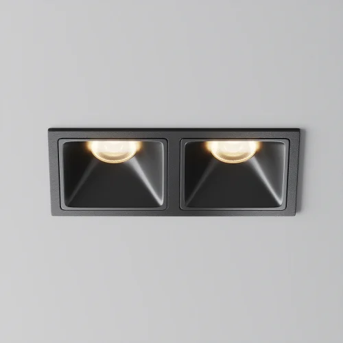 Светильник точечный LED Alfa LED DL043-02-10W3K-SQ-B-1 Maytoni чёрный на 1 лампу, основание чёрное в стиле современный хай-тек прямоугольный фото 8