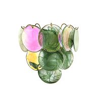 Бра Лолли / Lolly 10492W Green LOFT IT зелёный на 3 лампы, основание бронзовое в стиле современный 