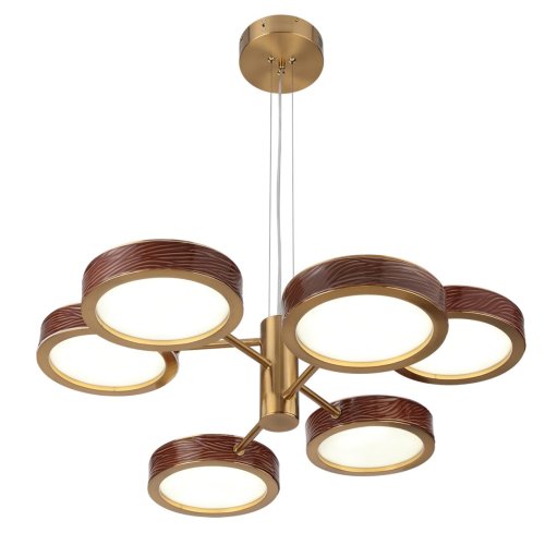 Люстра подвесная LED Riviera 5450/99LB Odeon Light белая на 1 лампу, основание латунь в стиле классический современный фото 6 Люстра подвесная LED Riviera 5450/99LB Odeon Light белая на 1 лампу, основание латунь в стиле классический современный фото 6