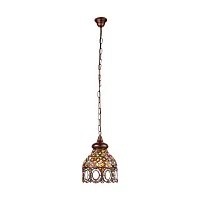 Cветильник подвесной JADIDA 49765 Eglo разноцветный 1 лампа, основание медь в стиле восточный 