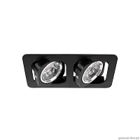 Светильник точечный LED Screen 10328/2A Black LOFT IT чёрный 2 лампы, основание чёрное в стиле современный хай-тек прямоугольный