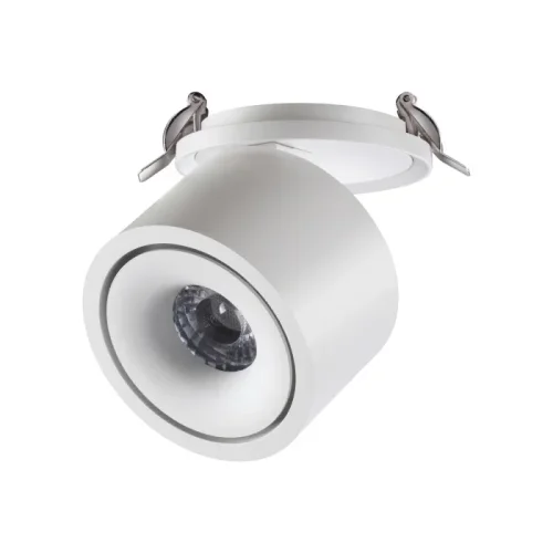 Светильник точечный LED Groda 358776 Novotech белый 1 лампа, основание белое в стиле современный 