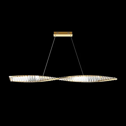Светильник подвесной LED Krone P097PL-L36BS3K Maytoni прозрачный на 1 лампу, основание латунь в стиле современный линейный фото 11