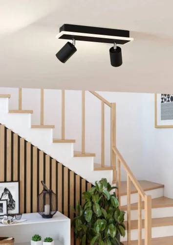 Спот с 2 лампами LED Rimbocchi 901635 Eglo чёрный LED в стиле современный фото 2 Спот с 2 лампами LED Rimbocchi 901635 Eglo чёрный LED в стиле современный фото 2