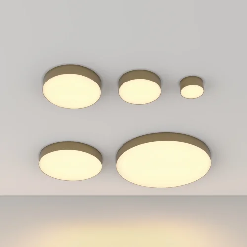 Светильник потолочный LED Zon C032CL-45W2.7K-RD-MG Maytoni белый на 1 лампу, основание матовое золото в стиле современный хай-тек круглый фото 7