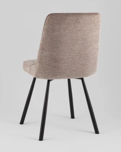 Стул Trell, коричневый, сиденье УТ000040522 Stool Group, коричневый/рогожка, ножки/металл/чёрный, размеры - *855**** фото 5
