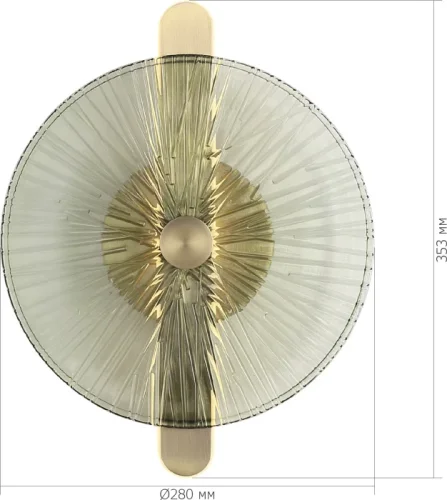 Бра LED Wasi SL6141.321.01 ST-Luce зелёный на 1 лампу, основание бронзовое в стиле современный фото 2