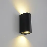 Бра CLT 527W2 BL Crystal Lux чёрный на 2 лампы, основание чёрное в стиле современный 