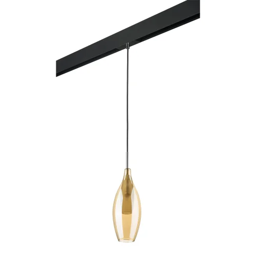 Светильник для 1-фазного трека PRO803023 Pentola PRO Lightstar янтарный для шинопроводов серии Pentola PRO чёрный