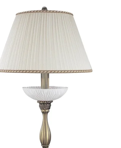 Настольная лампа P 5400 G Reccagni Angelo белая 2 лампы, основание античное бронза латунь металл в стиле классический  фото 2