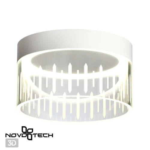 Светильник накладной LED Aura 359003 Novotech белый прозрачный 1 лампа, основание белое в стиле современный хай-тек круглый фото 5