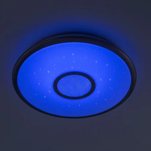 Светильник потолочный LED с пультом с Алисой Старлайт Смарт CL703A40G Citilux белый 1 лампа, основание белое хром в стиле современный с пультом фото 2