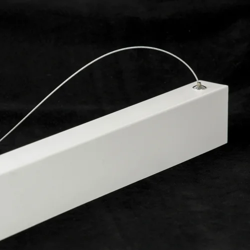 Светильник подвесной LED Bradford LSP-7452 Lussole белый на 1 лампу, основание белое в стиле хай-тек современный минимализм линейный фото 5