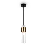 Светильник подвесной Botello FR4002PL-01G Freya прозрачный 1 лампа, основание золотое в стиле современный 