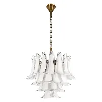Люстра подвесная Лилу / Lilou 10600/600 Clear LOFT IT белая прозрачная на 10 ламп, основание бронзовое в стиле 