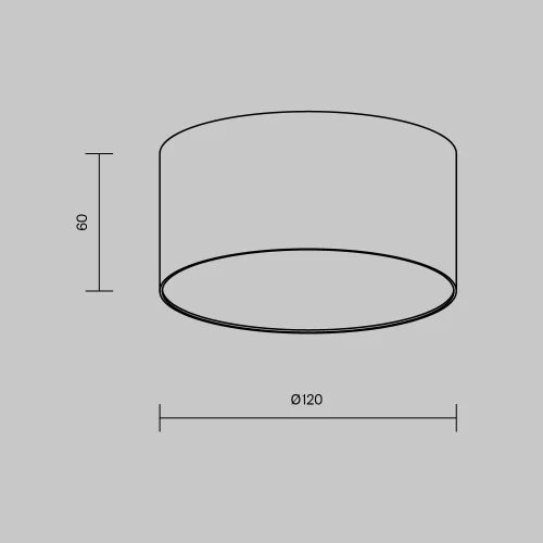 Светильник накладной LED Zon C032CL-12W2.7K-RD-B Maytoni белый на 1 лампу, основание чёрное в стиле современный хай-тек круглый фото 8
