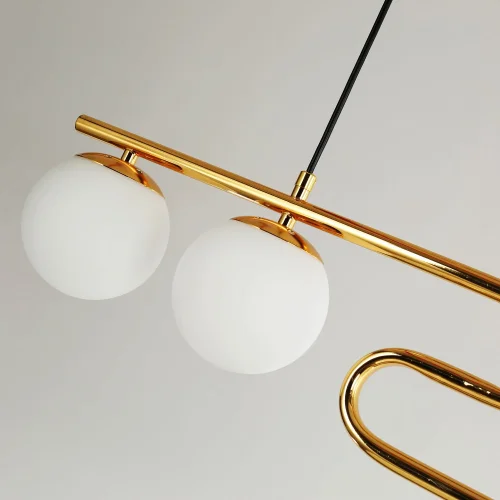 Светильник подвесной Collana 4037-4P F-promo белый 4 лампы, основание золотое в стиле современный  фото 7