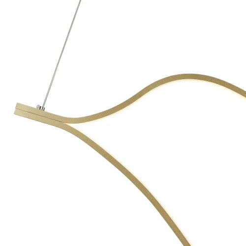 Светильник подвесной LED Cortile SL6106.203.56 ST-Luce золотой 1 лампа, основание золотое в стиле хай-тек  фото 3