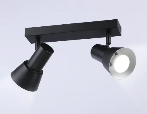 Спот с 2 лампами TA13117 Ambrella light чёрный GU10 в стиле хай-тек современный  фото 2