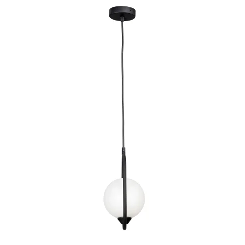 Светильник подвесной V2932-1/1S Vitaluce белый 1 лампа, основание чёрное в стиле арт-деко  фото 4