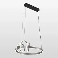 Светильник подвесной LED Bradford LSP-7164 Lussole белый 1 лампа, основание чёрное в стиле современный хай-тек кольца
