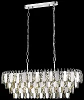 Люстра подвесная хрустальная Crescentia WE105.12.103 Wertmark прозрачная на 12 ламп, основание хром в стиле современный 