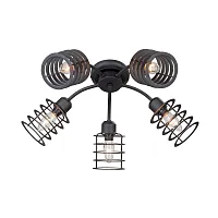 Люстра потолочная V4916-1/5PL Vitaluce без плафона на 5 ламп, основание чёрное в стиле лофт Люстра потолочная V4916-1/5PL Vitaluce без плафона на 5 ламп, основание чёрное в стиле лофт