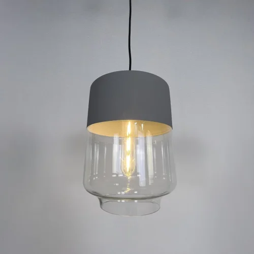 Светильник подвесной NORD A D18 Gray/Transparent 190485-26 ImperiumLoft прозрачный 1 лампа, основание серое в стиле современный  фото 6