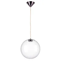 Светильник подвесной LED Sferetta 801010 Lightstar прозрачный 1 лампа, основание бордовое коричневое в стиле минимализм 