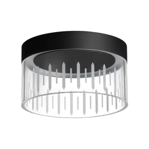 Светильник накладной LED Aura 359004 Novotech прозрачный 1 лампа, основание чёрное в стиле современный хай-тек круглый