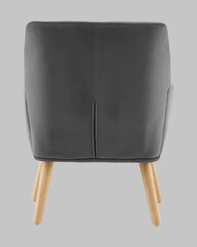 Кресло Райт серый УТ000040111 Stool Group, серый/велюр, ножки/массив гевеи/бежевый коричневый, размеры - *790****мм фото 5