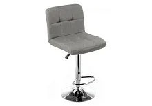 Барный стул Paskal grey 11879 Woodville, серый/ткань, ножки/металл/хром, размеры - *1110***440*500