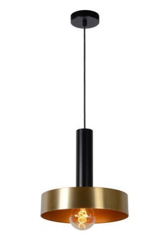 Светильник подвесной лофт Giada 30472/30/02 Lucide латунь 1 лампа, основание чёрное в стиле лофт современный  фото 2