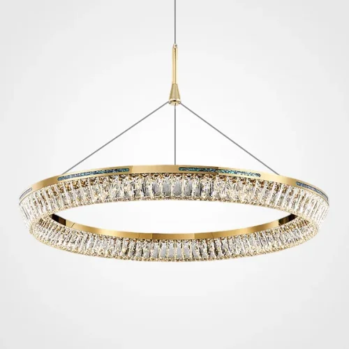 Люстра подвесная GERTRUDA ONE D100 220232-23 ImperiumLoft прозрачная на 1 лампу, основание латунь в стиле современный 