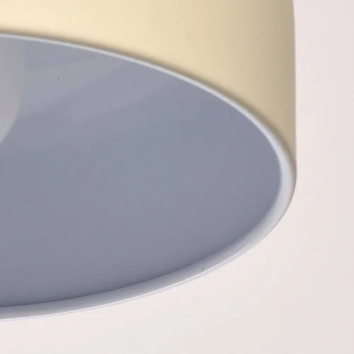 Светильник подвесной LED Раунд 636011701 MW-Light бежевый 1 лампа, основание хром в стиле современный  фото 8